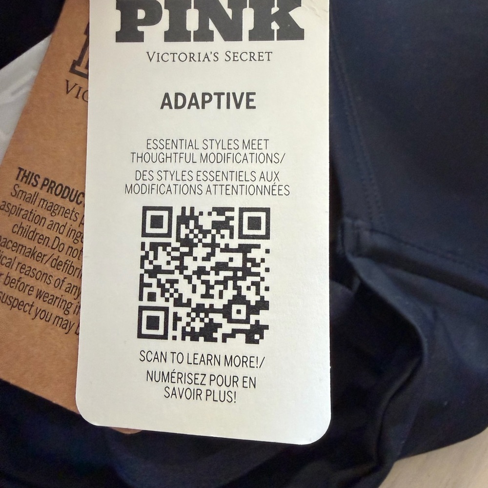 PINK Victoria Secret Black 34B Adaptive Wireless Magnetic Front Closure NWT - Picture 6 of 8